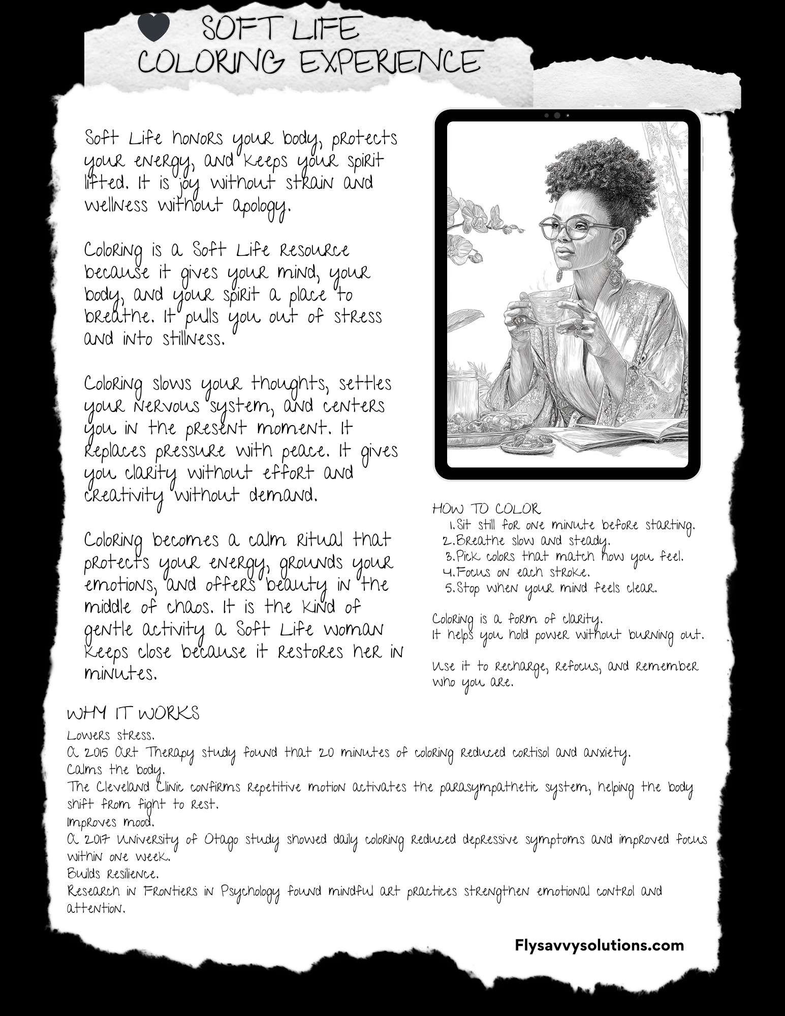 Soft Life Coloring Book: Volume 1 Paperback Coil Bound